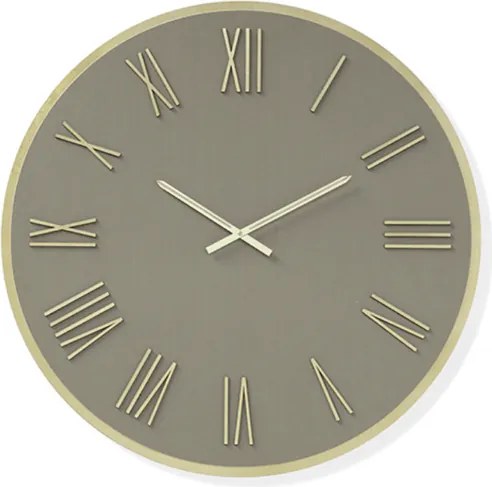 Orologio rotondo D60 cm in Laminam Ardesia con dettagli Oro LAZARUS