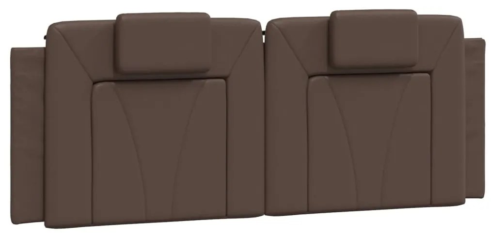 Cuscino testiera marrone 120 cm in similpelle