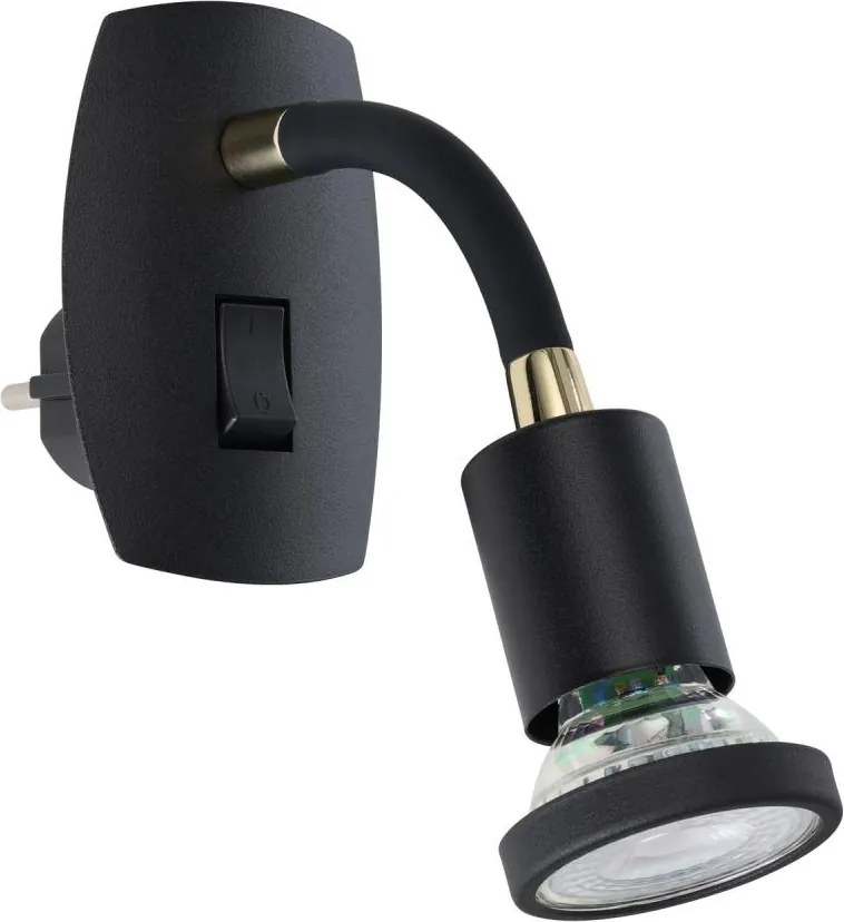 Eglo 300912 - Lampada LED a spina PARRINI 1xGU10/4,5W/230V nera