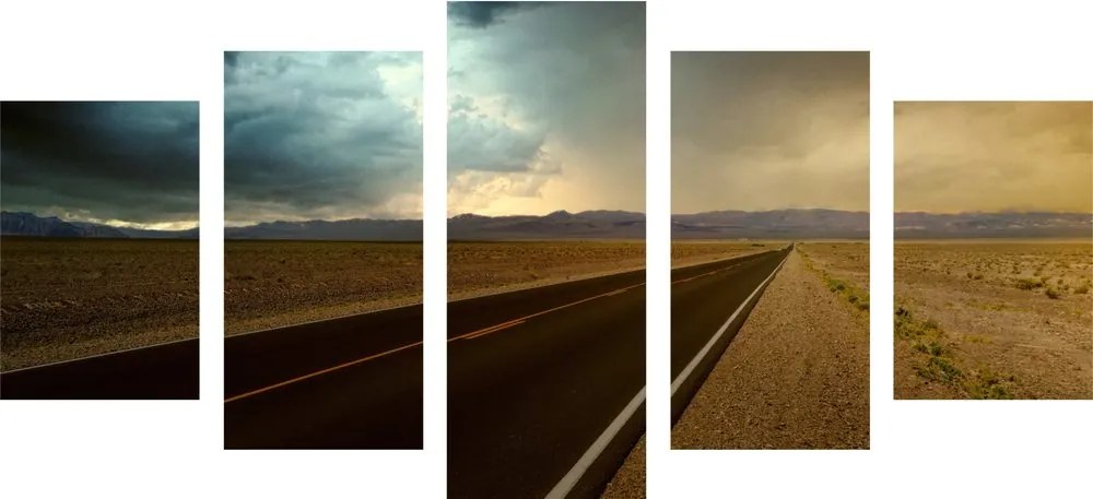 Quadri 5 pezzi – Strada nel deserto