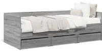 Divano Letto con Cassetti Grigio Sonoma 100x200 cm Multistratocod mxl 115039