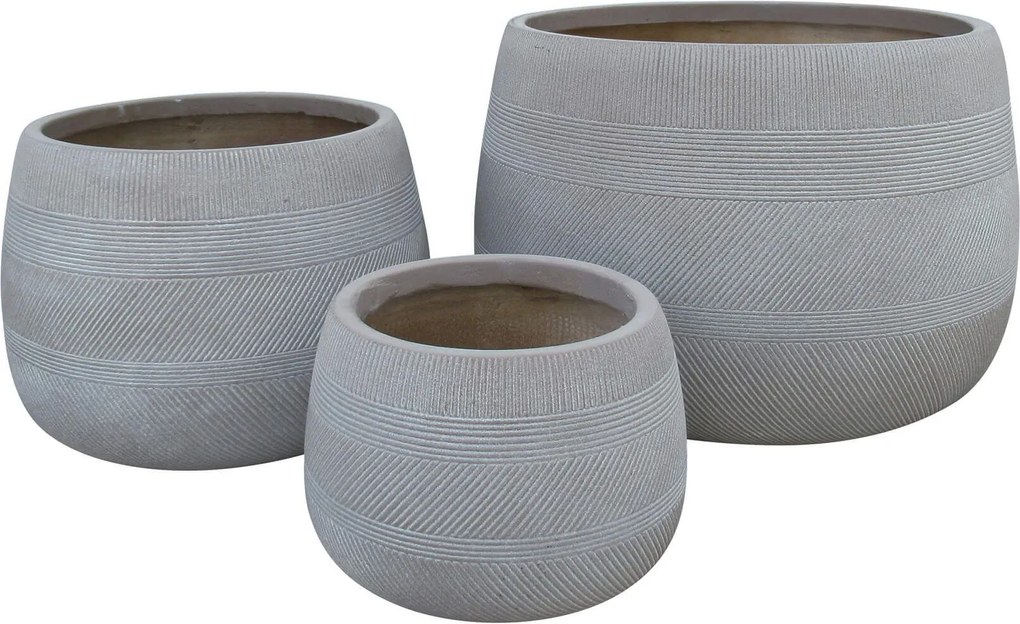 TRIPLY - set 3 vasi in fibra sintetica