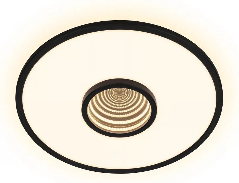 Briloner 3847015 - Plafoniera LED TORO LED/18W/230V Ø 42 cm nera