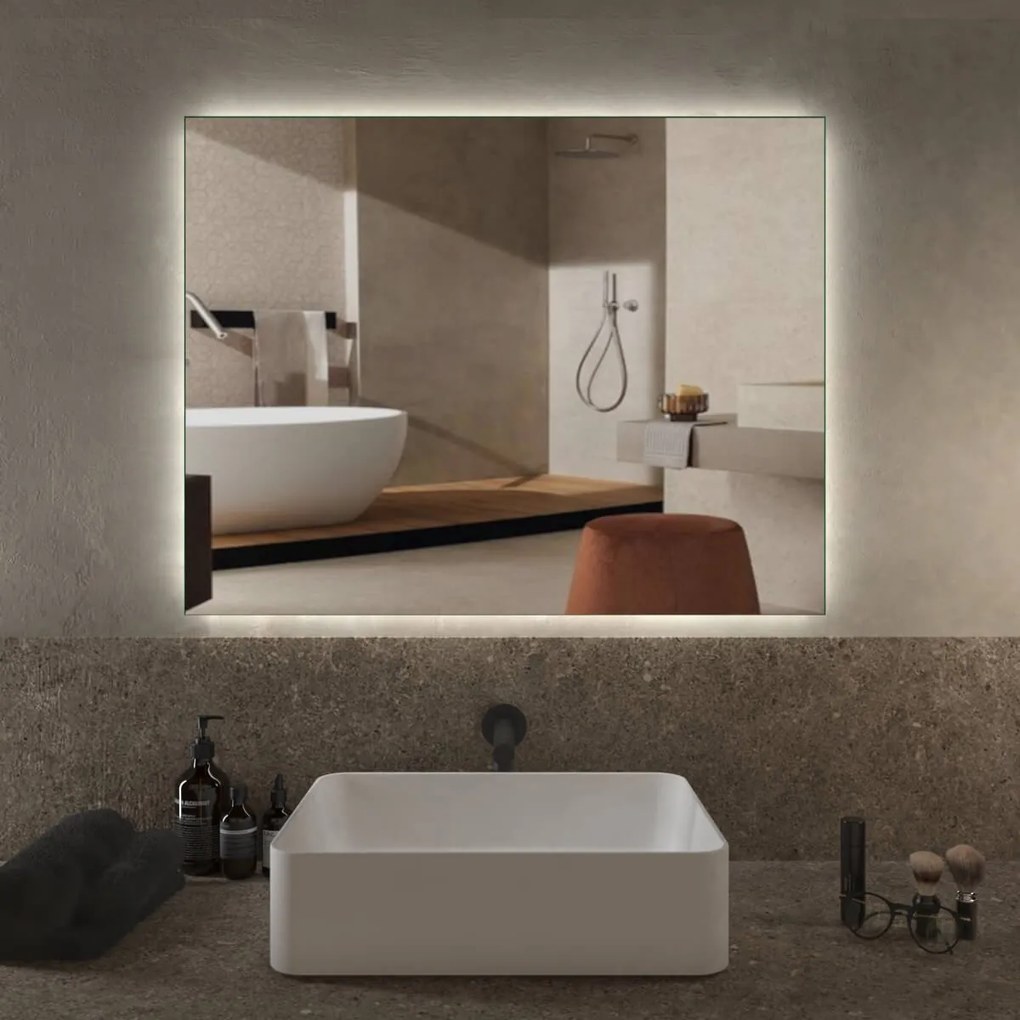 Specchio LED 70X90 retroilluminato reversibile