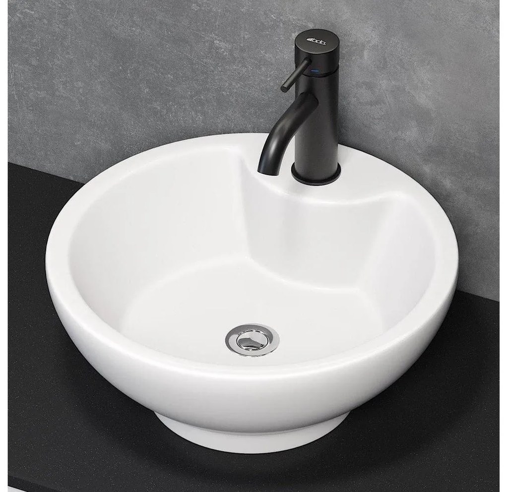 BATH DELUXE 06-045-11-11-00 - Lavabo da appoggio DRAMMEN ø 40,1cm ceramica/bianco