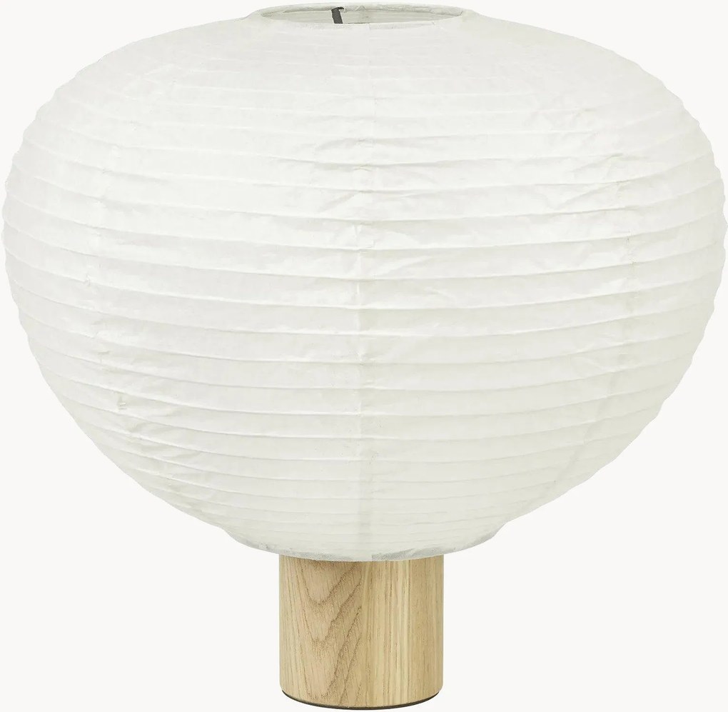 Lampada da tavolo con base in legno di quercia Kami