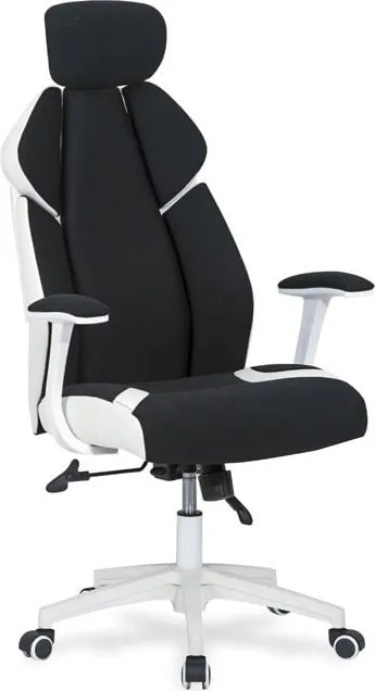 Sedia da ufficio Chrono in nero bianco