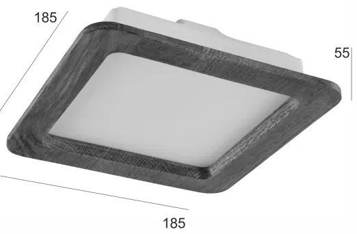 Lampada LED da incasso WOODY SPOT LED/17W/230V 3000K quercia 18,5x18,5 cm