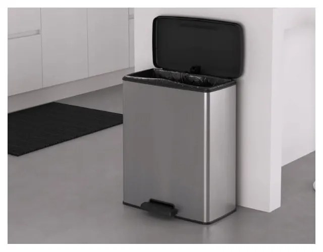 Cestino in plastica a pedale 65 l Rectangular - Curver
