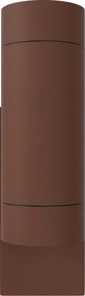 Applique Bidirezione GU10 con Sensore Crepuscolare IP65 - Corten