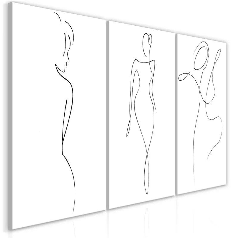 Quadro  Silhouettes (Collection)  Colore bianco e nero, Dimensioni e Misure 120x60