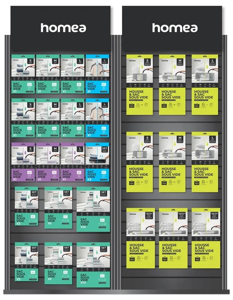 Organizer per sottoletto sottovuoto in plastica 105x45x15 cm – Homéa