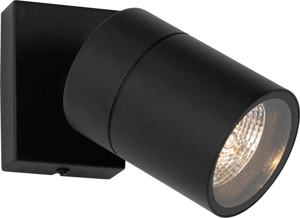 Lampada da parete per esterno nera AR70 orientabile IP44 - Solo