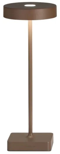 Lampada tavolo senza fili LED ricaricabile USB touch TAP Corten 12x32 cm