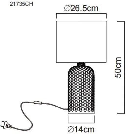 Globo 21735CH - Lampada da tavolo SOFIA 1xE27/60W/230V beige