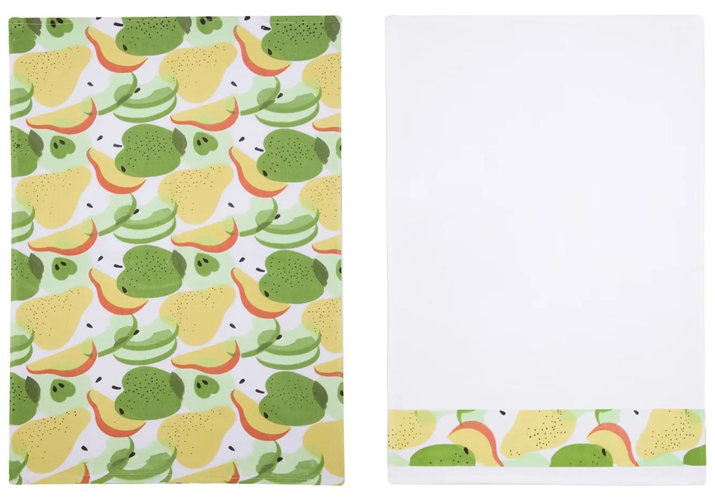 Set 2 strofinacci cucina pere 50x70 cm cotone