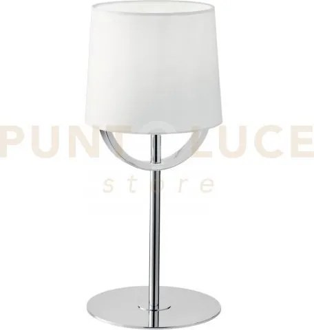 Lumetto astoria cromo e bianco 1 luce attacco e27 18x40,5cm