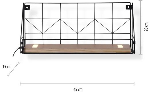 Leuchten Direkt 15277-18 - Mensola con illuminazione a LED BOARD 2xLED/1,75W/230V 45 cm
