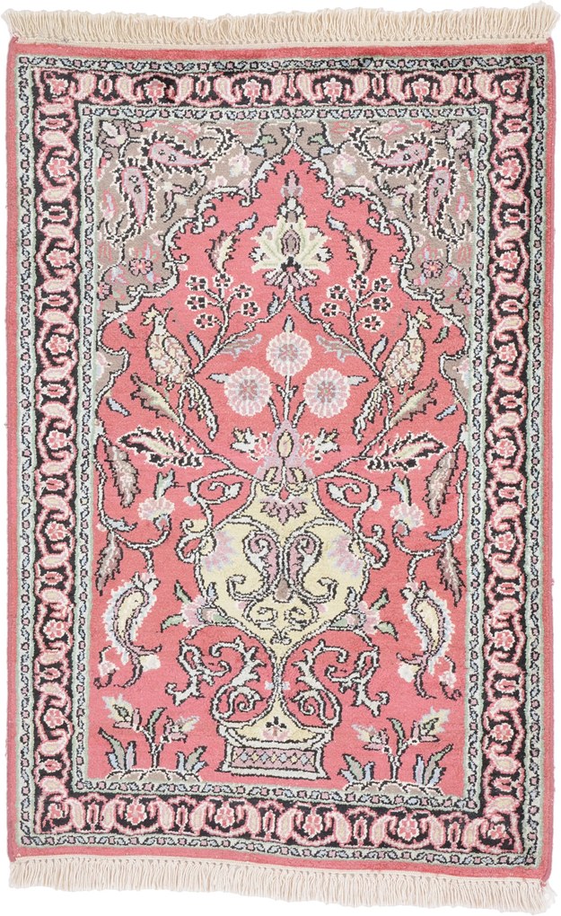 Cashmere Silk Tappeto 60 x 90 (Indian) Annodato A Mano
