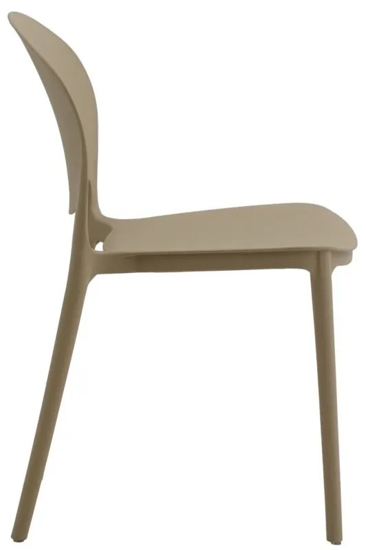 Set di sedie SANTA CRUZ in polipropilene beige, impilabili