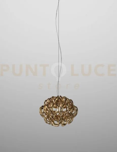 Giogali sospensione 35 cristallo oro e bronzo opaco 1 luce attacco ...