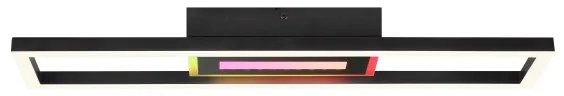 Brilliant-LED RGBW dimmerabile plafoniera BESSON LED/20W/230V 3000-6500K nero+ con telecomando