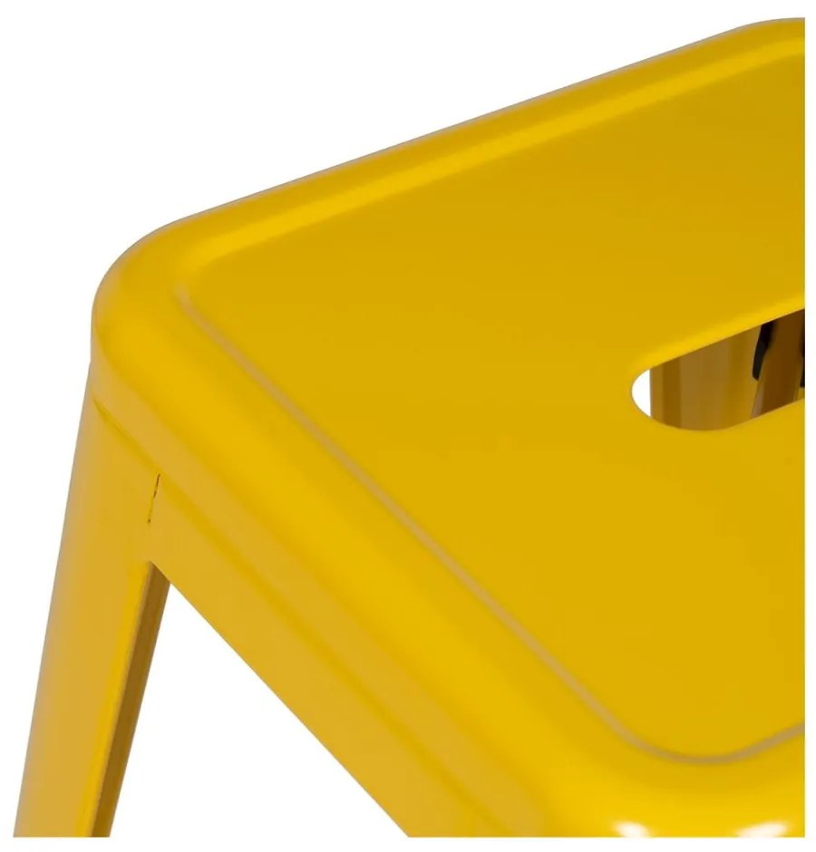 Set di sedie da bar gialla in metallo 2 pz (altezza della seduta 61 cm) – Ixia