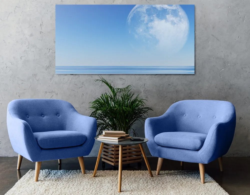 Stampa su tela – Luna sul mare