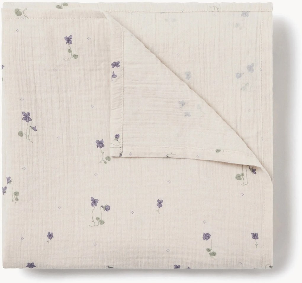 Coperta per bambini in mussola di cotone Viola