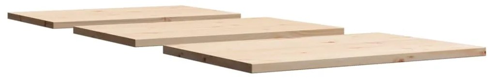 Piani tavolo 3 pz 80x53x2,5 cm rettangolare legno massello pino