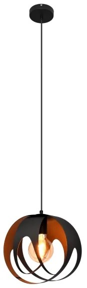 Lampadario a sospensione con filo MOONLIGHT 1xE27/15W/230V nero