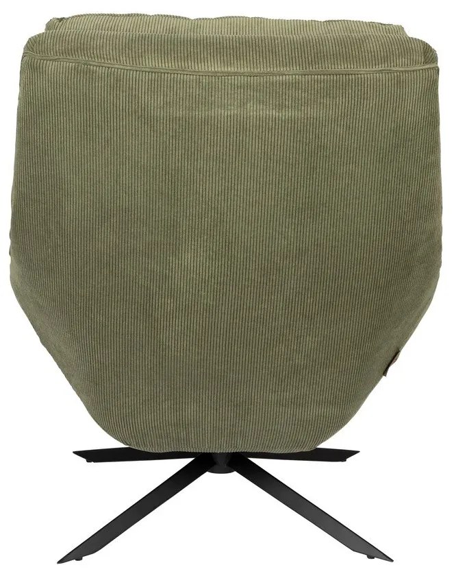 Poltrona in velluto verde Vince - Dutchbone