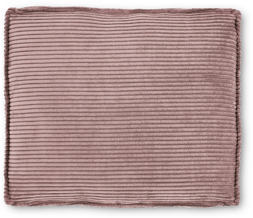 Kave Home - Cuscino Blok in velluto a coste spesso rosa 50 x 60 cm
