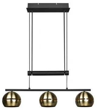 Trio - Lampadario a sospensione con filo FLETCHER 3xE14/40W/230V ottone
