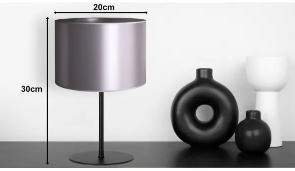 Duolla - Lampada da tavolo CANNES 1xE14/15W/230V diametro 20 cm argento/nero