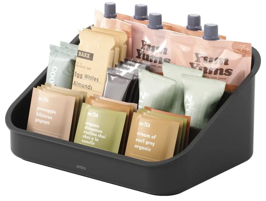 Organizer da bagno nero per cosmetici in plastica riciclata Bellwood - Umbra