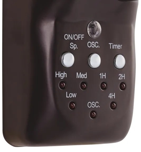 Lucci air 213125 - Ventilatore da parete BREEZE 55W/230V nero/marrone + tc