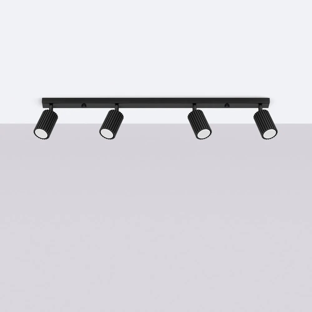 Faretto nero 6,5x81 cm Gleam – Sollux