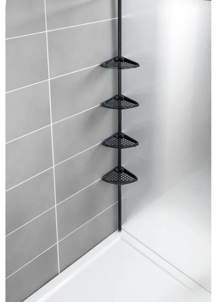 Mensola telescopica angolare nera per il bagno Opal - Allstar