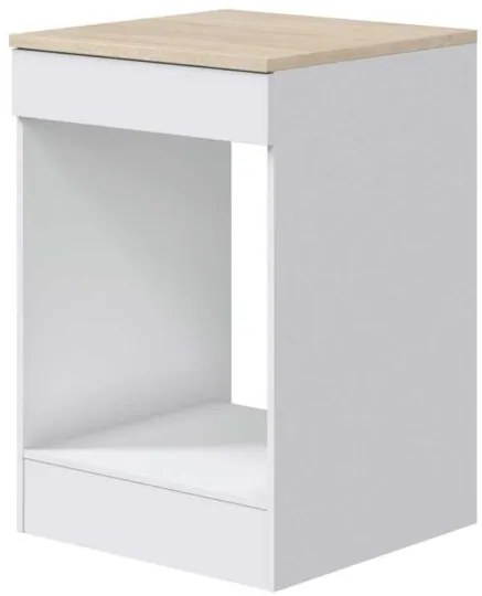 Mobile Base 60x60x90h Kira per Forno MDF Bianco/Rovere – Cucina Moderna