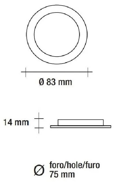 BLAIR Pannello led tondo bianco potenze e dimensioni varie