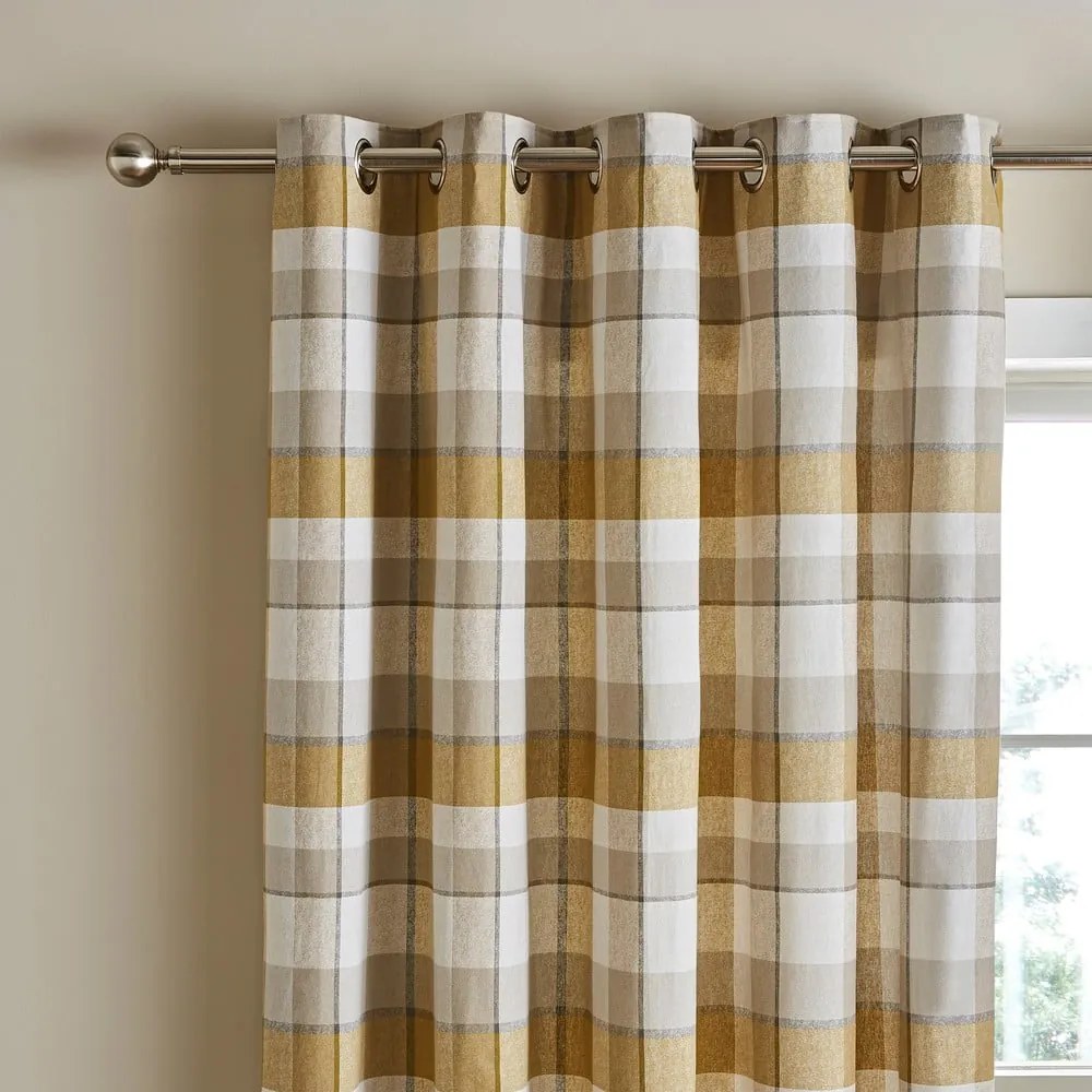 Tende gialle e beige in set da 2 168x229 cm - Catherine Lansfield