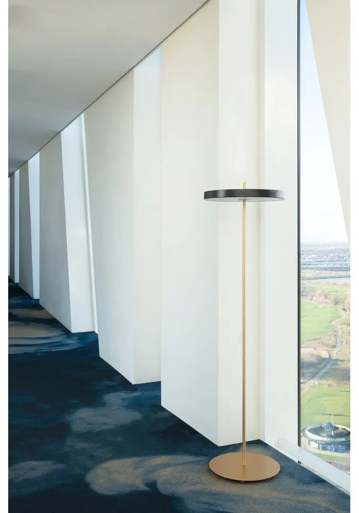 Lampada da terra dimmerabile a LED antracite con paralume in metallo (altezza 151 cm) Asteria Floor - UMAGE