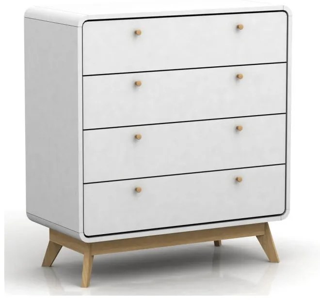 Cassettiera bianca 80x88 cm Caitlin - Støraa