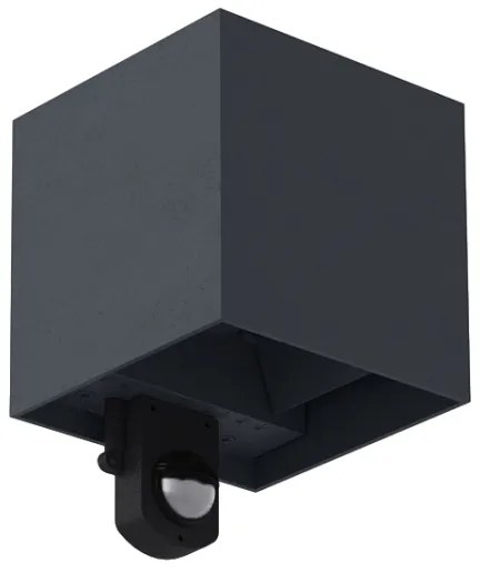 Brilagi - CUBE da esterno Muro Lampada con Sensor, LED/6W/230V, antracite