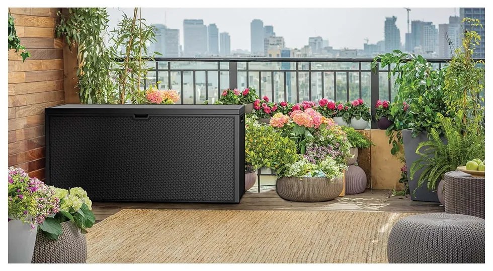 Cassetta portaoggetti da giardino grigio scuro Emily - Keter