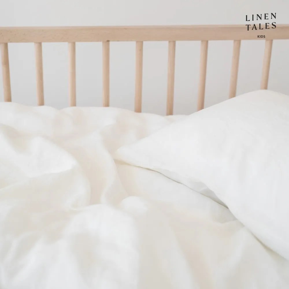 Biancheria da letto per bambini per letto singolo 140x200 cm White - Linen Tales