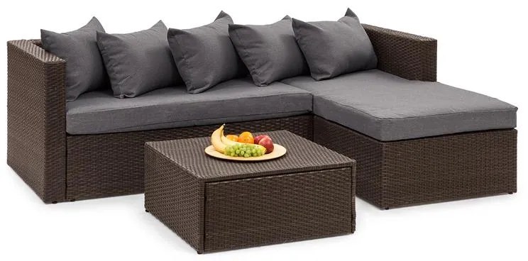 blumfeldt Theia Lounge Set da giardino marrone / grigio scuro