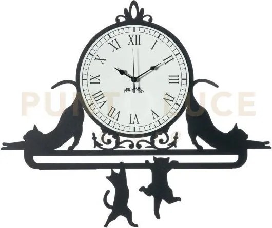 Orologio da parete particolare cattitude nero