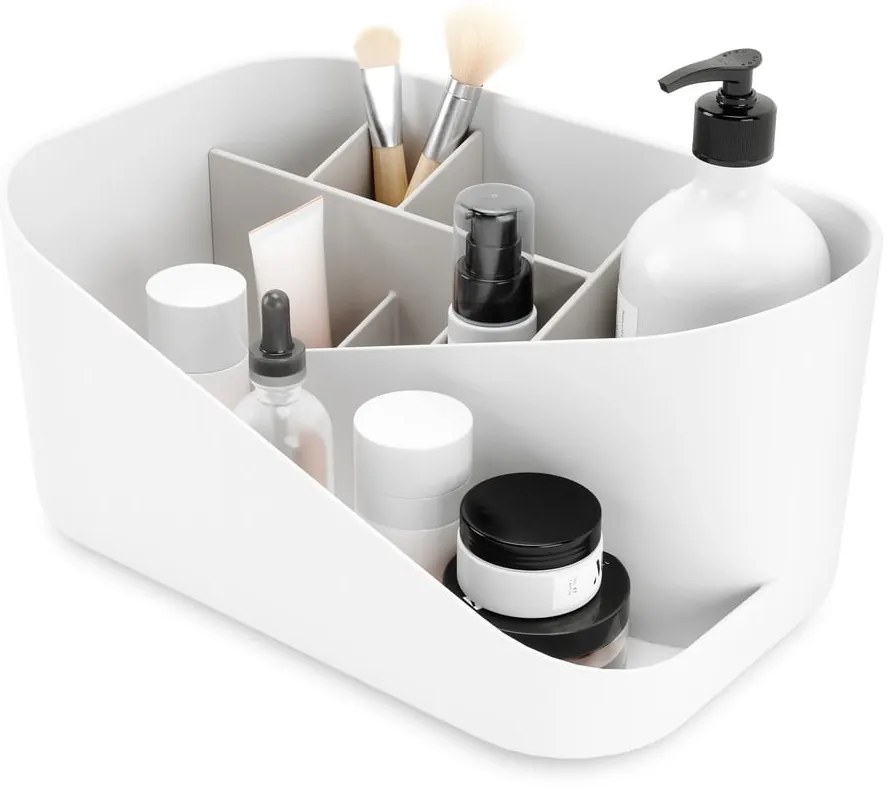 Organizer da bagno in plastica bianca per cosmetici Glam - Umbra